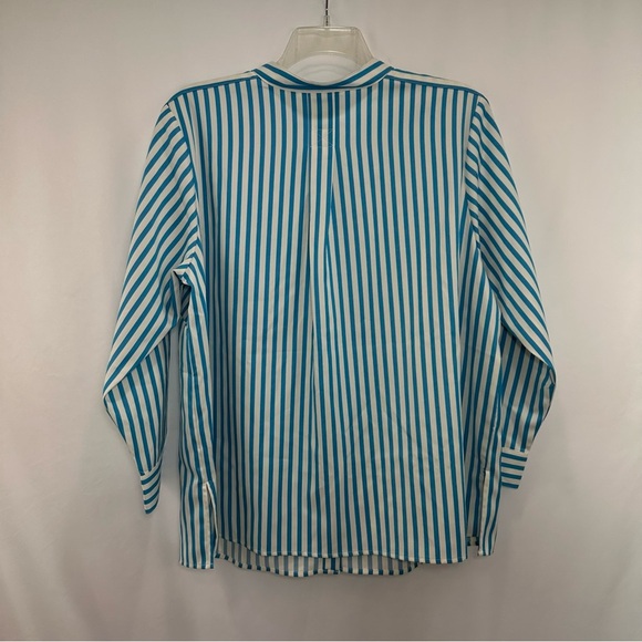 NWOT Linea by Louis Dell'Olio Stand Collar Striped Shirt Women’s Plus 20W - Picture 3 of 10